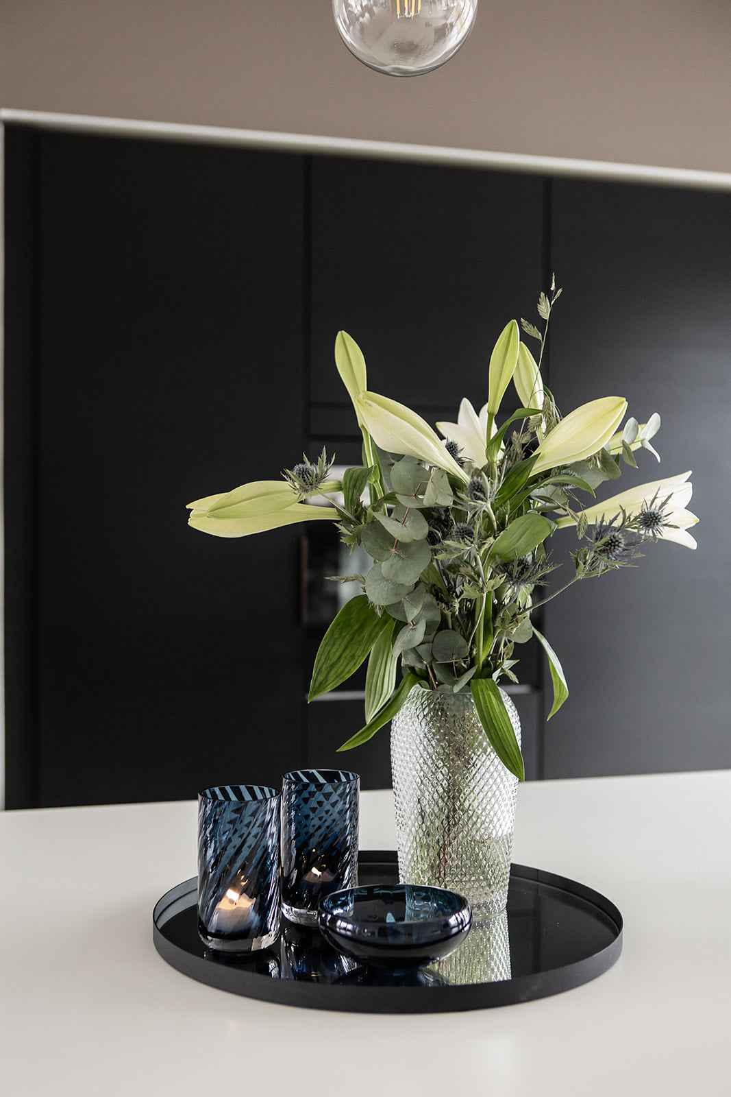 Rund Spejlbakke - Grå